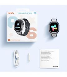 Mibro Детские часы-телефон P6, 1.4", 240x280, GPS, 2MP, 900 мА·ч, 2 ATM, серый
