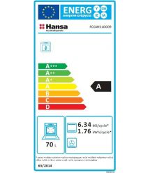 Hansa Плита Hansa газова, 70л, 50x60см, газ-контроль, електричне запалювання в ручках, білий