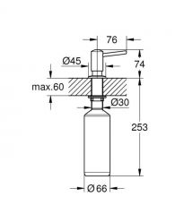 Grohe Дозатор для моющих средств Contemporary, 500мл, суперсталь
