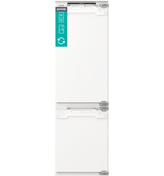 Gorenje Холодильник Gorenje вбудований з нижн. мороз., 177x69x55см, 2 двері,244(68)л, А+, NF+, Зона св-ті, Диспл, Wi-Fi, Біли