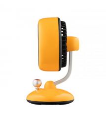 ARDESTO Вентилятор FT-F3600Y настольный, 12см, аккумулятор, подсветка, USB-A Type-C, жёлтый