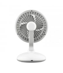 ARDESTO Вентилятор FT-F3600BL настольный, 12см, аккумулятор, подсветка, USB-A Type-C, белый