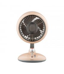 ARDESTO Вентилятор FT-F3600Y настольный, 12см, аккумулятор, подсветка, USB-A Type-C, бежевый