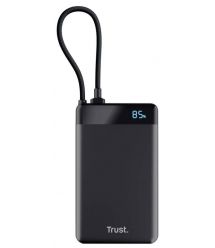Trust Акумулятор портативний літій-іонний power bank Trust Fiera, 10000мА·год, 2хUSB-C, 20W, PD/QC 3.0, чорний