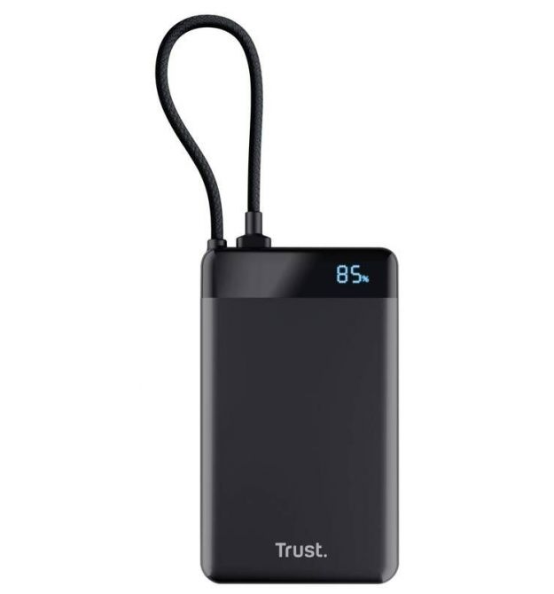 Trust Акумулятор портативний літій-іонний power bank Trust Fiera, 10000мА·год, 2хUSB-C, 20W, PD/QC 3.0, чорний