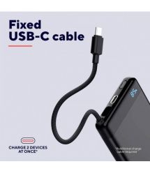 Trust Акумулятор портативний літій-іонний power bank Trust Fiera, 10000мА·год, 2хUSB-C, 20W, PD/QC 3.0, чорний