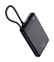 Trust Акумулятор портативний літій-іонний power bank Trust Fiera, 10000мА·год, 2хUSB-C, 20W, PD/QC 3.0, чорний
