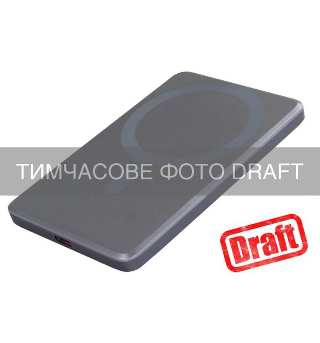 2E Акумулятор портативний літій-іонний Power Bank 2E Slim Wireless QI 5000мА·год, 20Вт, PD, сірий