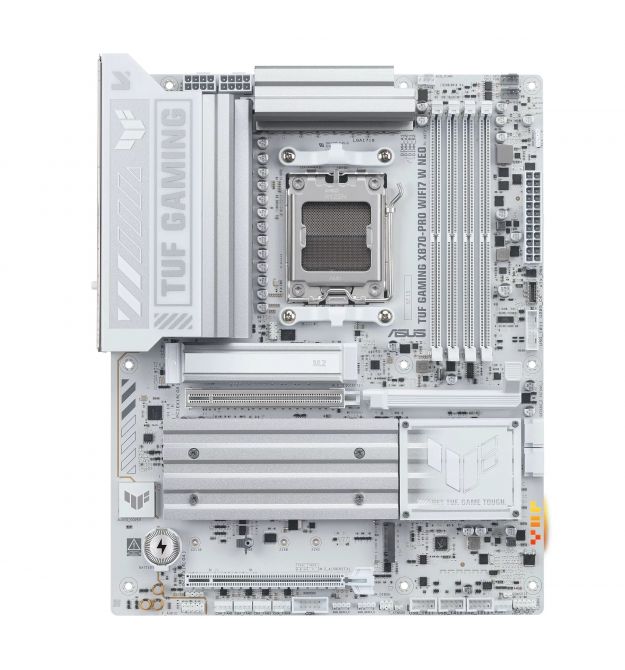 ASUS Материнcкая плата TUF GAMING X870-PRO WIFI7 W NEO sAM5 X870 4xDDR5 M.2 HDMI USB Type-C Wi-Fi BT ATX белый