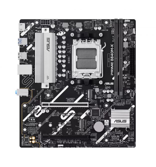 ASUS Материнcкая плата PRIME B840M-K sAM5 B840 2xDDR5 M.2 HDMI mATX