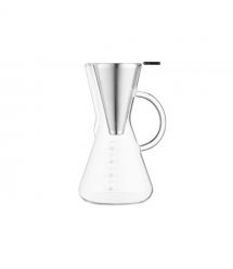 ARDESTO Кемекс для заварювання кави з фільтром Ardesto Black Mars 600мл, боросилікатне скло, нержавіюча сталь, прозорий