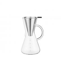 ARDESTO Кемекс для заварювання кави з фільтром Ardesto Black Mars 600мл, боросилікатне скло, нержавіюча сталь, прозорий