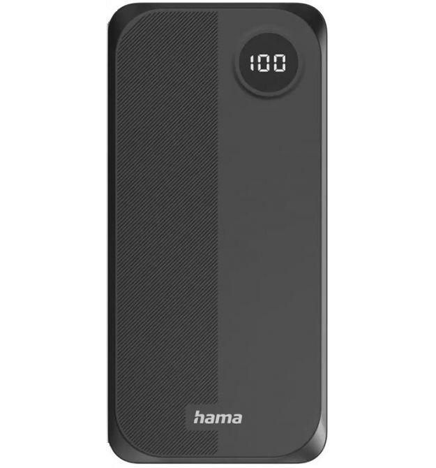 HAMA Акумулятор портативний літій-іонний Power Bank Hama 20000 мА·год, 2хUSB-C/USB-A, black