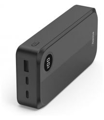 HAMA Акумулятор портативний літій-іонний Power Bank Hama 20000 мА·год, 2хUSB-C/USB-A, black