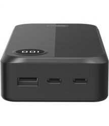 HAMA Акумулятор портативний літій-іонний Power Bank Hama 20000 мА·год, 2хUSB-C/USB-A, black