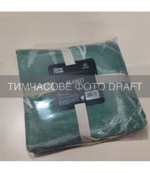 ARDESTO Плед ARDESTO Leonardo 150х200см, 50% бавовна, 30% поліестер, 20% акрил, листя, зелений