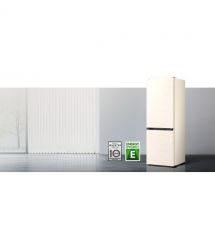 LG Холодильник с нижн. мороз., 186x60х68, холод.отд.-220л, мороз.отд.-113л, 2дв., E, NF, инв., диспл внутр., зона св-ти, бежевый