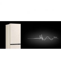 LG Холодильник с нижн. мороз., 186x60х68, холод.отд.-220л, мороз.отд.-113л, 2дв., E, NF, инв., диспл внутр., зона св-ти, бежевый