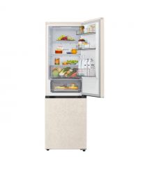 LG Холодильник с нижн. мороз., 186x60х68, холод.отд.-220л, мороз.отд.-113л, 2дв., E, NF, инв., диспл внутр., зона св-ти, бежевый
