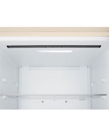 LG Холодильник с нижн. мороз., 186x60х68, холод.отд.-220л, мороз.отд.-113л, 2дв., E, NF, инв., диспл внутр., зона св-ти, бежевый