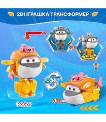 Super Wings Super Wings Transformer Toy Transform-a-Bots Tiki, 12.5cm