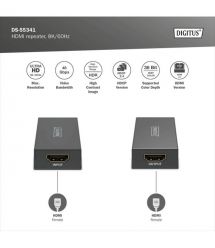 Digitus Повторитель HDMI, 8K/60 Гц (10 м 8K/60 Гц), (13 м 4K/60 Гц)