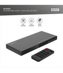 Digitus Переключатель 4x2 HDMI Matrix Switch / Multi-Viewer, 4K/30Hz