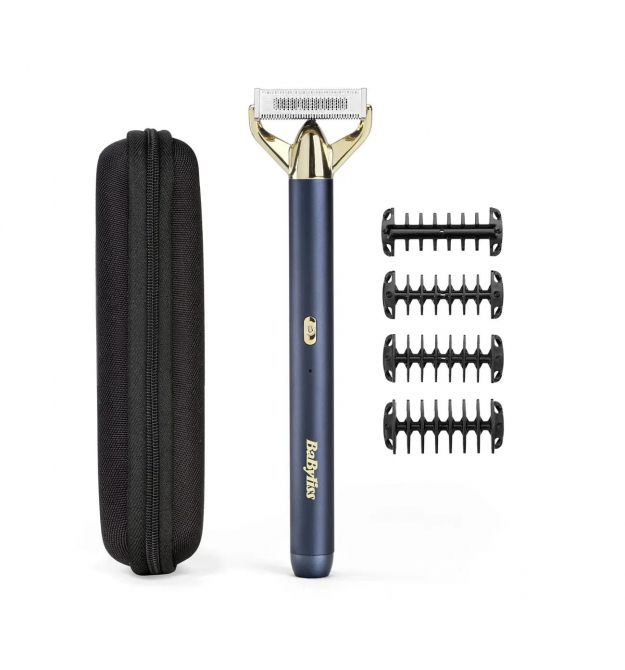 BaByliss Babyliss haircut kit Babyliss X- Blade Super-X Metal for mustache, beard, battery, nozzles-4, steel, case, blue