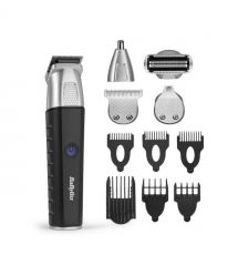 BaByliss Haircut kit Babyliss Lithium Power for beard, mustache, head, nose and body, battery, vibration motor, nozzles-10, stee