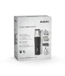 BaByliss Haircut kit Babyliss Lithium Power for beard, mustache, head, nose and body, battery, vibration motor, nozzles-10, stee