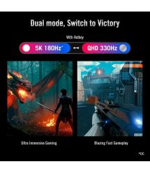 ASUS Монітор Asus 26.5" ROG Strix 5K XG27JCG 2xHDMI, DP, USB-C, 3xUSB, IPS, 5120x2880, 180Hz, 0.03ms, DCI-P3 97%, FreeSyn