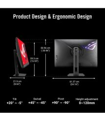 ASUS Монітор Asus 26.5" ROG Strix 5K XG27JCG 2xHDMI, DP, USB-C, 3xUSB, IPS, 5120x2880, 180Hz, 0.03ms, DCI-P3 97%, FreeSyn