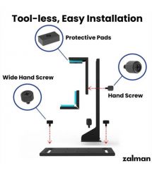 Zalman Тримач VGA Zalman VS2, горизонтальне-вертикальне положення VGA, чорний