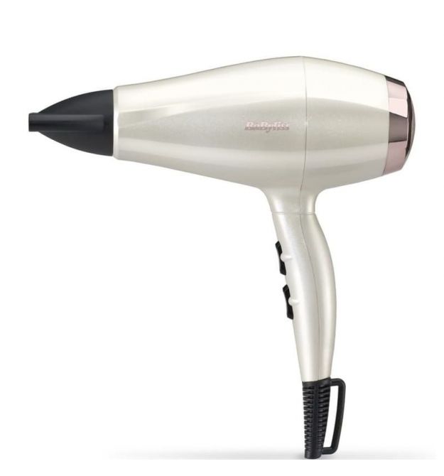 BaByliss Фен Stardust Shimmer, 2000Вт, 3 режима, ионизация, холодный обдув, 1 насадка, белый