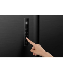 Gorenje Холодильник SBS, 179х62х92см, 2 двери, 345(186)л, А+, NF+, Инв., Зона светового излучения, Внешний дисплей, черный