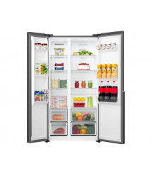 Gorenje Холодильник SBS, 179х62х92см, 2 двери, 345(186)л, А+, NF+, Инв., Зона светового излучения, Внешний дисплей, черный