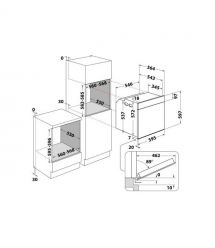 Whirlpool Oven Whirlpool electrical, 73L, A+, display, convection, telescopic rails, black