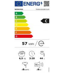 Whirlpool Whirlpool WM top load, 6,5kg, 1200, С, 60cm, display, invertor, white