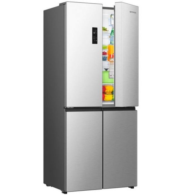 Gorenje Холодильник SBS, 190х65х80см, 4 двери, 311(149)л, А+, NoFrost+, Инвертор, Зона свежести, Дисплей, нерж