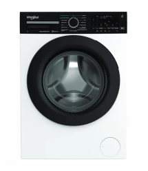 Whirlpool Whirlpool WM front load, 7kg, 1400, A, 49.6cm, display, steam, invertor, black door, white