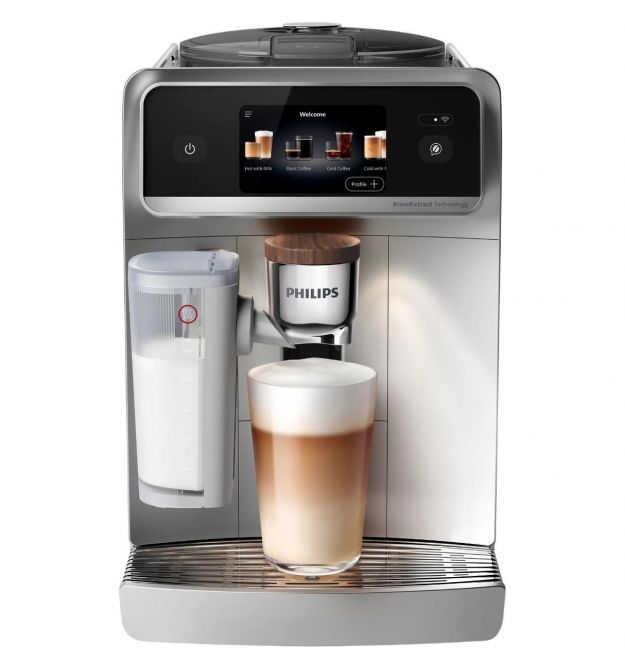Philips Кавомашина Philips Series 8000 Cafe Aromis, 1.9л, зерно+мелена, автомат.капуч, дисплей, авторецептів -54, срібний