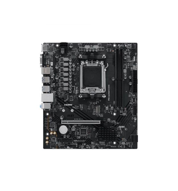 MSI Материнcкая плата PRO A620AM-B EVO sAM5 A620 2xDDR5 M.2 HDMI D-Sub mATX