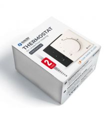 Navin Терморегулятор EH84WM-16A 5...35 °C для теплого пола механический накладной проводной датчик 16A 230В белый