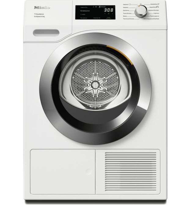 Miele Сушильная машина TEH 795 WP тепловой насос, 9кг, A+++, 63.6см, дисплей, инвертор, люк хром, белый