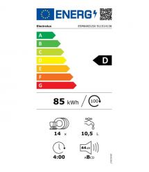 Electrolux Electrolux dishwasher, 14sets, D, 60cm, display, invertor, 3 basket, inox