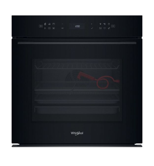 Whirlpool Whirlpool Oven electrical, 73L, A+, display, convection, pyrolysis, telescopic rails, black