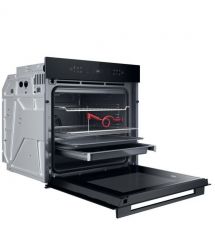 Whirlpool Whirlpool Oven electrical, 73L, A+, display, convection, pyrolysis, telescopic rails, black