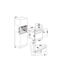 Whirlpool Whirlpool oven electrical compact, 40l, display, convection, microwave function, white