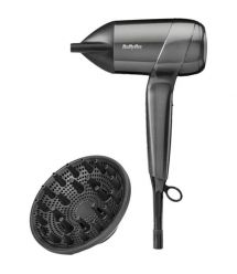BaByliss Фен Titanium Shine, 1600Вт, 3 режима, ионизация, холодный обдув, 2 насадки, темно-серый
