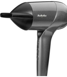 BaByliss Фен Titanium Shine, 1600Вт, 3 режима, ионизация, холодный обдув, 2 насадки, темно-серый